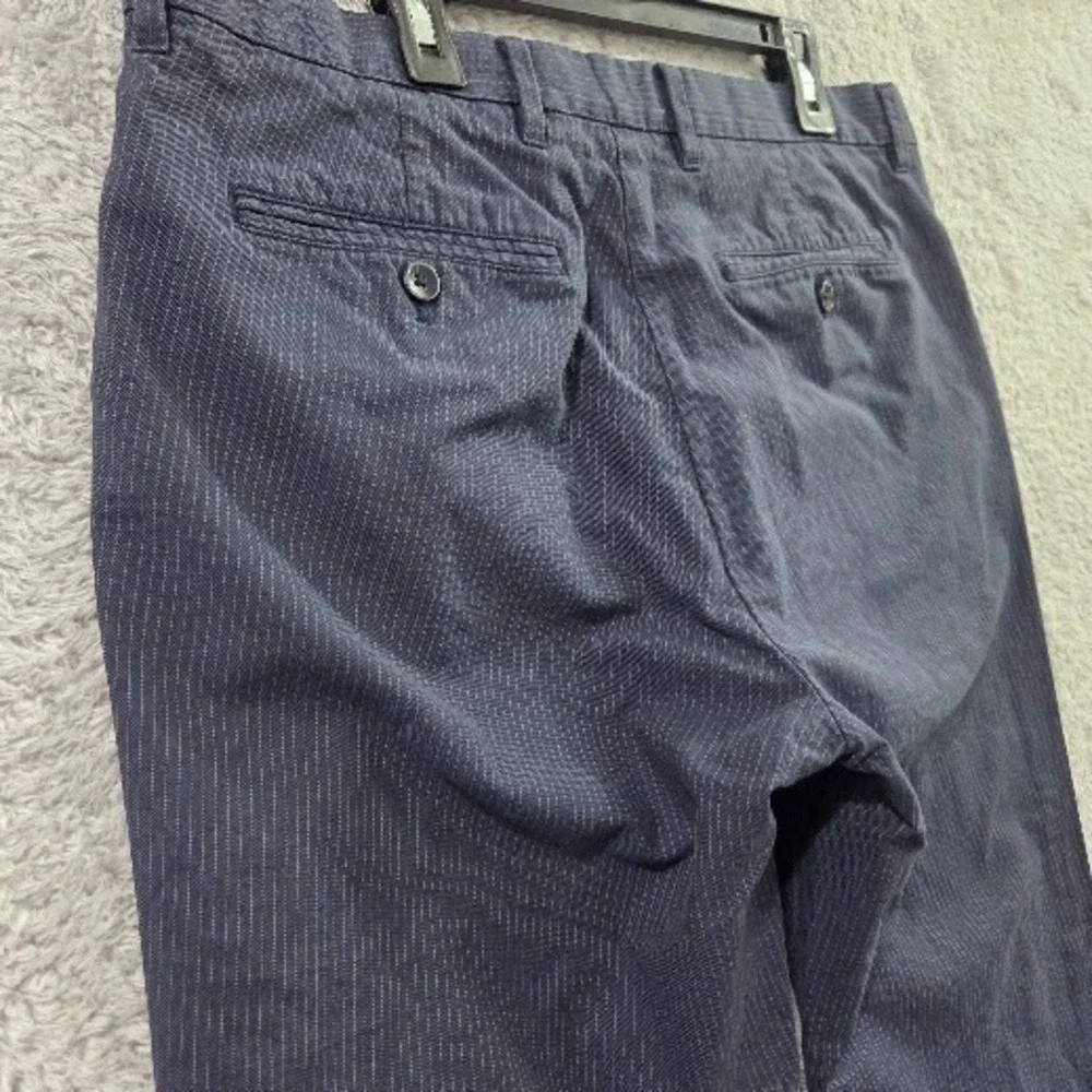 Banana Republic Men's 31x32 Straight Fit Pants Navy Blue Pinstripe 100% Cotton